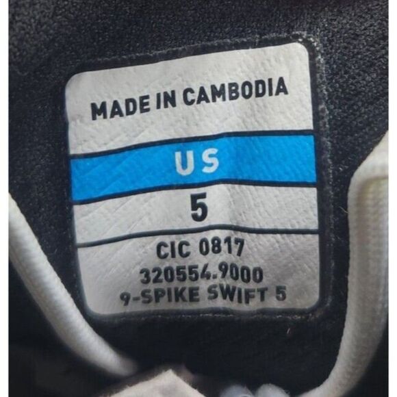 Mizuno 9-Spike Swift Womens Size 5 Black White Metal Softball Cleats 320554.9000 - Picture 10 of 11